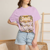 God Money Power Graphic T-Shirt — Bold Gold Faith & Hustle Tee