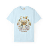 GMP Tiger Crest T‑Shirt — "God Money Power" Graphic Tee