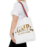 GMP "God Money Power" Gold Logo Tote Bag