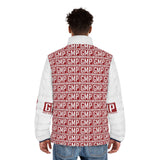 GMP Logo Puffer Jacket — Bold All-Over Print Men's Coat