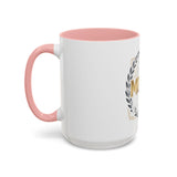 Coffee Mug — 'God Money Power' Laurel Accent Ceramic Mug (11/15oz)