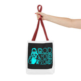 Tote Bag — Retro Neon "God Money Power" Graphic Tote