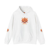 Halloween Pumpkin Jack-O'-Lantern Hoodie — “God Money Power” Spooky Fall Pullover