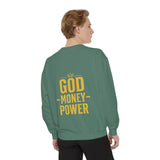 GMP "God Money Power" Sweatshirt — Gold Foil Graphic Crewneck