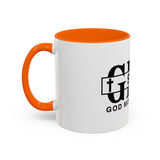 GMP "God Money Power" Accent Coffee Mug — Bold Black Scripture-Inspired Design (11/15oz)