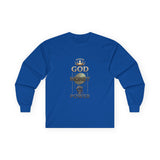 God Money Power Long Sleeve Tee — Faith & Ambition Graphic Shirt