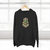 God Power Hoodie — Retro 3D Faith Graphic Fleece Hoodie