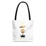 Inspirational 'God, Money, Power' Graphic Tote Bag
