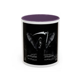 Angel Of Death Grim Reaper Black Accent Coffee Mug — Dark Gothic Scythe Design (11/15oz)