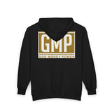 GMP God Money Power Zip Hoodie — Black Full‑Zip Sweatshirt