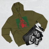 Hoodie — Red & Green Saint Graphic Pullover