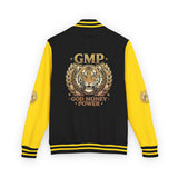 Tiger Crest Letterman Jacket — GMP "Good Money Power" Red & White Varsity