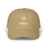 Classic Dad Cap – God Money Power Gold Foil "Got Money Problems" Embroidered Baseball Hat