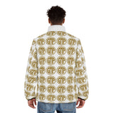 Men's Puffer Jacket — Gold Monogram Repeat AOP