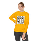 Youth Long Sleeve Tee — "GMP" Good Money Power Circular Logo