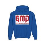 Youth Hoodie - GMP (God Money Power) Bold Red Graphic