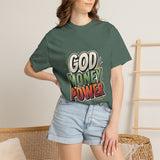 God Money Power Graphic T-Shirt — Bold Retro Faith & Hustle Tee