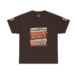 Put GOD First Hustle For The MONEY Tee - Faith & Motivation Graphic T-Shirt