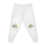 Athletic Joggers — "God Money Power" Inspirational Graphic Sweatpants