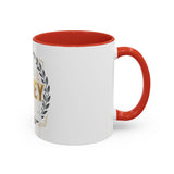 Coffee Mug — 'God Money Power' Laurel Accent Ceramic Mug (11/15oz)