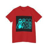 God Money Power T-Shirt — Retro Neon Graphic Tee (Front Illustration, Back Text)