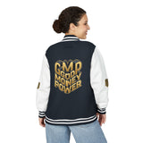 Letterman Jacket — "GMP Good Money Power" Retro Varsity Jacket
