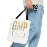 GMP Tote Bag - "God Money Power" Gold Lettering Inspirational Canvas Tote