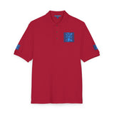 Embroidered Blue Sequin Patch Polo Shirt