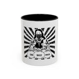 Coffee Mug — 'God Money Power' Bandana Jesus Black Accent Mug (11/15oz)