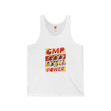 GMP God Money Power Graphic Tank Top — Bold Retro Typography Summer Tank