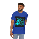 God Money Power T-Shirt — Retro Neon Graphic Tee (Front Illustration, Back Text)