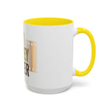 God Money Power Accent Coffee Mug — Motivational Faith & Wealth Ceramic Mug