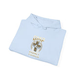 Money Power Hoodie — Gold Coin Stack Graphic Hooded Sweatshirt