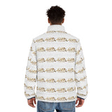 GMP Logo All-Over Print Puffer Jacket — Men's Lightweight Quilted Coat