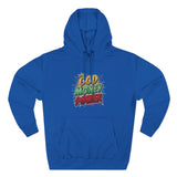God Money Power Hoodie — Graphic Fleece Pullover with Crown Logo