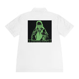 Religious Streetwear Polo — 'God Money Power' Neon Graphic
