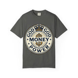 God Money Power T-Shirt — Crown Emblem Graphic Tee (God • Money • Power)