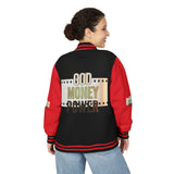 Letterman Jacket — 'God Money Power' Retro Varsity Jacket
