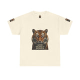 Tiger Graphic Tee — 'God • Money • Power' Bold Vintage Animal Shirt