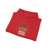GMP GOD Money Power Hoodie — White Graphic Logo Streetwear Hoodie