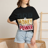 God Money Power Graphic T-Shirt — Bold Statement Tee