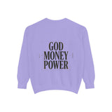 Sweatshirt — GOD MONEY POWER Bold Graphic Crewneck