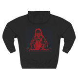 Red Devil Graphic Hoodie — Vintage Occult Illustration Sweatshirt