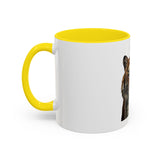 Tiger 'God Money Power' Accent Coffee Mug — Bold Animal Print Coffee Cup