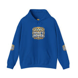 Hoodie — "God Money Power" Gold Emblem Pullover