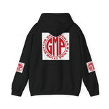 GMP 'Good Money Power' Logo Hoodie — White Red Graphic Sweatshirt