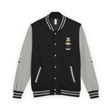 Letterman Jacket — 'War Money Power' Crown Graphic Varsity Jacket
