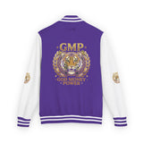 Tiger Crest Letterman Jacket — GMP "Good Money Power" Red & White Varsity
