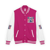 Letterman Jacket — Patriotic 'God Money Power' Graphic Varsity Jacket