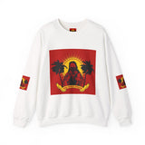 Crewneck Sweatshirt — 'God Most Power' Retro Palm Beach Graphic